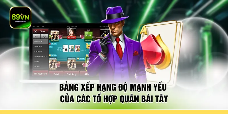Bảng xếp hạng độ mạnh yếu của các tổ hợp quân bài Tây
