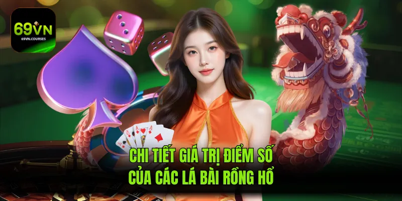 Chi tiết giá trị điểm số của các lá bài rồng hổ