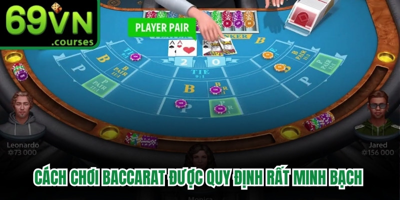 Cách chơi Baccarat được quy định rất minh bạch và công bằng
