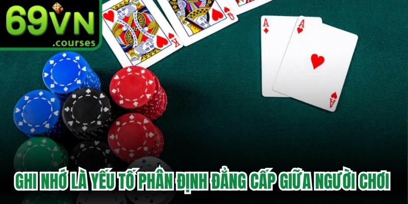 Ghi nhớ là yếu tố phân định đẳng cấp giữa người nghiệp dư và chuyên nghiệp.